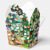 すしパターン（の模様が）ある取り出し箱 フェイバーボックス (オープン)