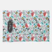 すしパーソナライズされたのかわいい柄 キッチンタオル (横)