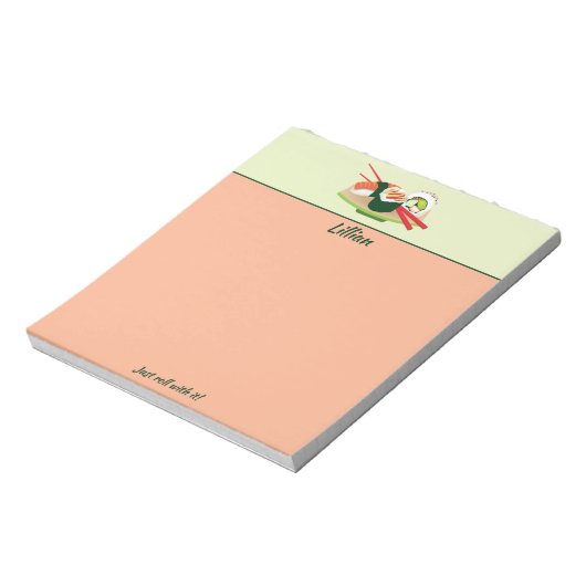 すしパーソナライズされたメモ ノートパッド (回転)