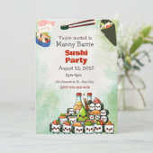 すしパーティの招待状 招待状 (スタンド正面)