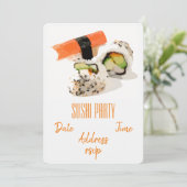 すしパーティーモダンパーティー 招待状 (スタンド正面)