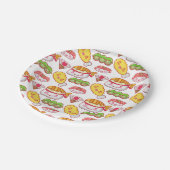 すしピンクパーティー紙プレート – 特別な行事。 ペーパープレート (アングル)