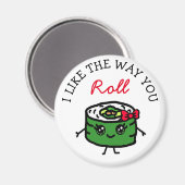 すしフードプ転がンが好おもしろいき マグネット (正面/裏面)