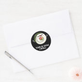 すしプリン転がダークBGはおもしろい、こうやって ラウンドシール (封筒)