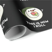 すしプリン転がダークBGはおもしろい、こうやって ラッピングペーパー (ロールコーナー)