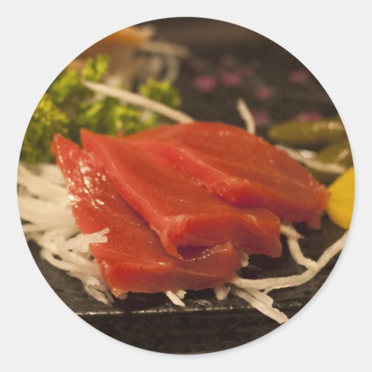 すしマグロパーティータイム魚料理 ラウンドシール (正面)