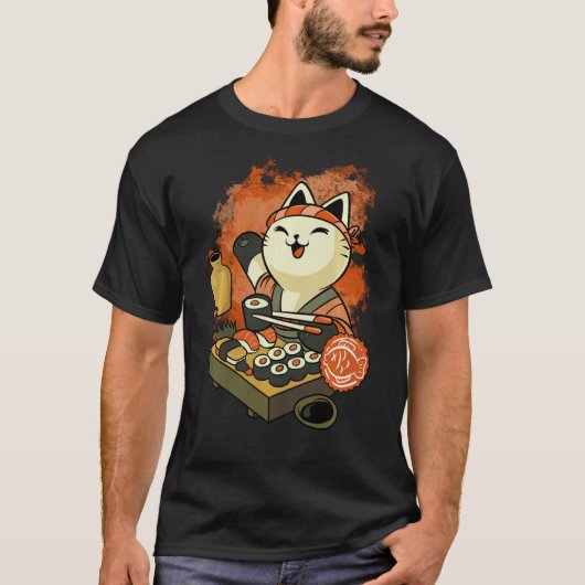 すしマスターキャットスウェットシャツ Tシャツ (正面)