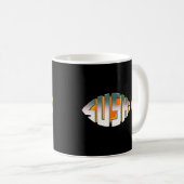 すしラブ宗教魚インスパイアタイポグラフィサルム コーヒーマグカップ (正面右)