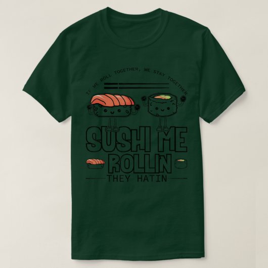 すしラーメン巻き握り寿司めろりん Tシャツ (デザイン正面)