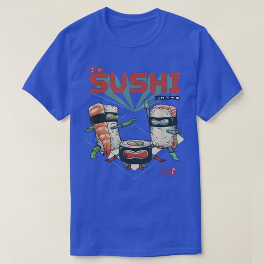 すし分隊アニメマンガ寿司愛好家オタク日本の Tシャツ (デザイン正面)