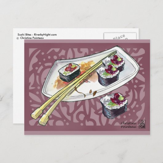 すし刺し ポストカード (正面/裏面)