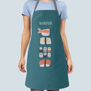 すし名前をカスタムする エプロン