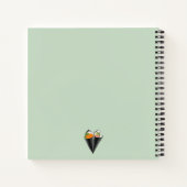 すし図解入りの、写真付きのハンドロール ノートブック (裏面)