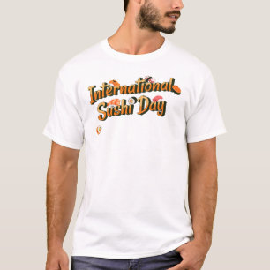 すし国際的の日、かわいい寿司 Tシャツ