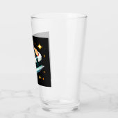 すし宇宙船ピクセ飛んでいるルアートすし転がデザイン タンブラーグラス (左)