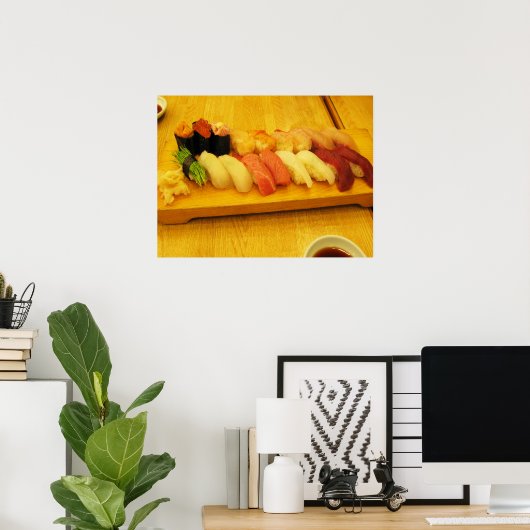 すし寿司 ポスター (ホームオフィス)