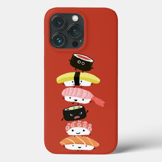 すし屋 – すしかわいいの塔 – キャラクター Case-Mate iPhoneケース (裏面)