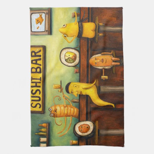 すし屋 キッチンタオル (縦)