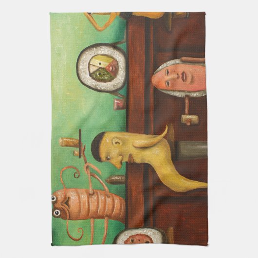 すし屋 キッチンタオル (縦)