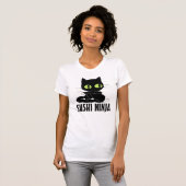 すし忍者おもしろい猫Tシャツ Tシャツ (正面フル)