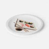 すし恋人の水彩パーティー食 ペーパープレート (アングル)