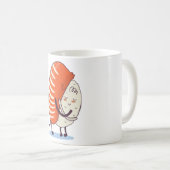 すし抱きかわいいかわいい日本の コーヒーマグカップ (正面右)