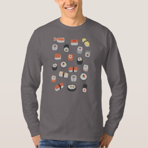 すし握り刺身巻きカス転がタマイズ可能 Tシャツ