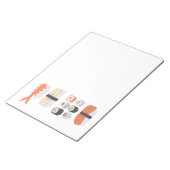 すし握り転が巻き日本の食品アート ノートパッド (アングル)