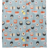 すし握り転が巻き シャワーカーテン (正面)