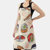 すし料理、シームレスなパターンデザイン。 エプロン (インサイチュ)