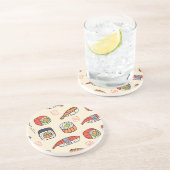 すし料理、シームレスなパターンデザイン。 コースター (側面)