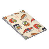 すし料理、シームレスなパターンデザイン。 ノートブック (右側)