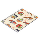 すし料理、シームレスなパターンデザイン。 ノートブック (左側)