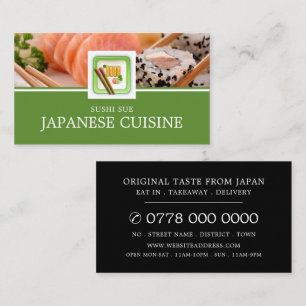 すし日本ののレストラン広告 名刺