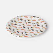 すし日本のの柄 ペーパープレート (アングル)