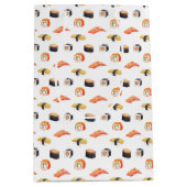 すし日本のの柄 ミディアムペーパーバッグ (正面)