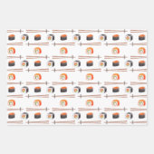 すし日本のの柄 ラッピングペーパーシート (正面2)