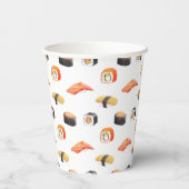 すし日本のの柄 紙コップ (裏面)