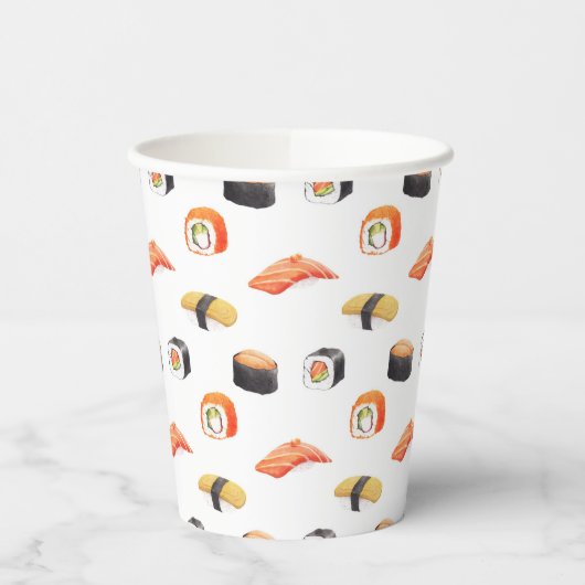 すし日本のの柄 紙コップ (左)