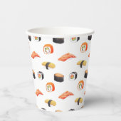 すし日本のの柄 紙コップ (正面)