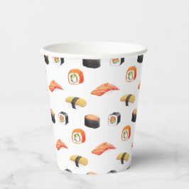 すし日本のの柄 紙コップ