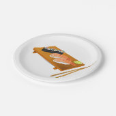 すし日本のをテーマにしたパーティー ペーパープレート (アングル)