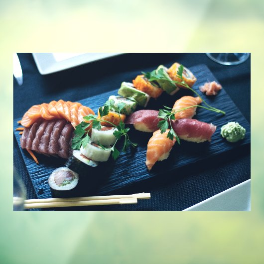 すし日本のサケ日本のの食用魚 ウィンドウサイン (シート3)