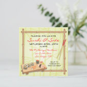 すし日本のパーティの招待状 招待状 (スタンド正面)