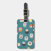 すし日本のフードアート名前をカスタムする ラゲッジタグ (正面縦)