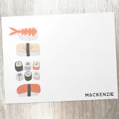 すし日本のフードアーパーソナライズされたト ノートパッド