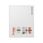 すし日本のフードアーパーソナライズされたト ノートパッド (回転)