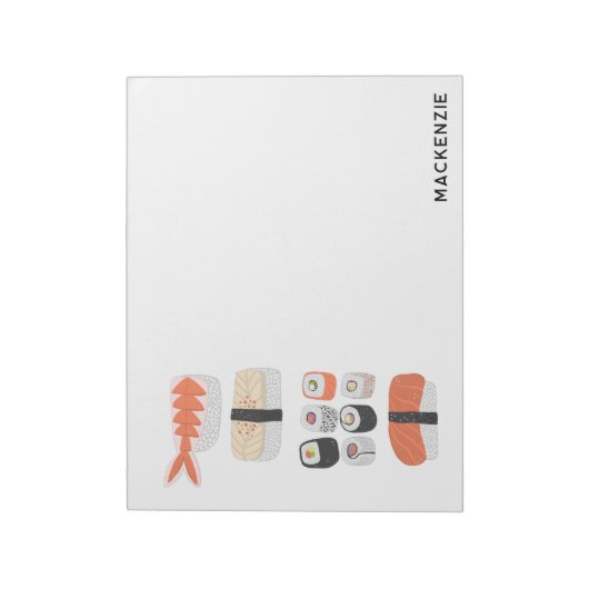 すし日本のフードアーパーソナライズされたト ノートパッド (回転)