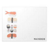 すし日本のフードアーパーソナライズされたト ノートパッド (正面)