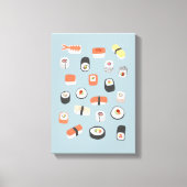 すし日本のブルー キャンバスプリント (正面)